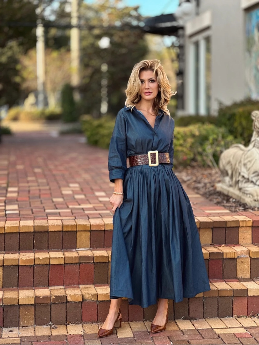 MARIELLE The Penelope Jeans Denim Dress One Size NWT - Picture 3 of 5